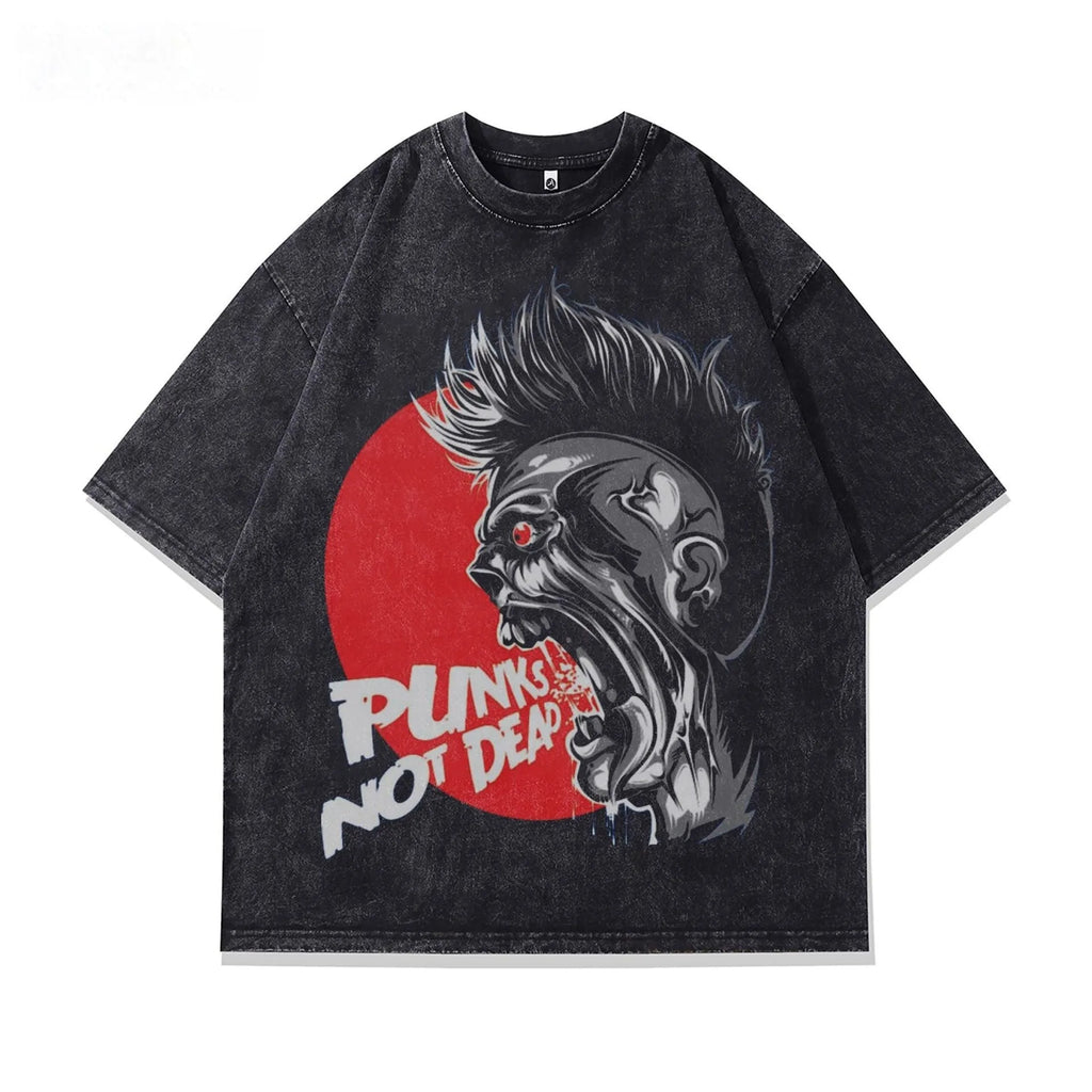 Men's short sleeve cotton t-shirt with character pattern print in loose fit summer style
