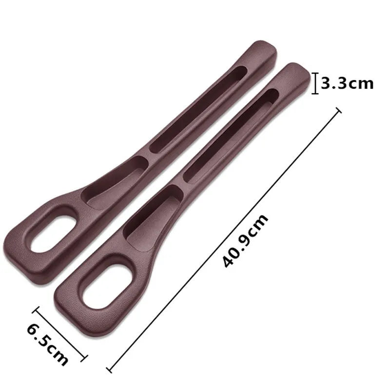 Leak-proof car seat gap filler strip in black installed between driver seat and centre console