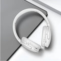Wireless Bluetooth sports gaming headset in black and white colours with head-mounted design