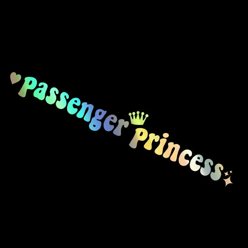 Passenger Princess car sticker for rearview mirror decoration in four colour options