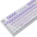 PBT gradient purple rabbit key caps set for mechanical keyboard sublimation printing