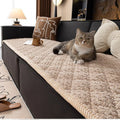 New corduroy sofa cushion in solid puff-beige colour showing textured corduroy fabric