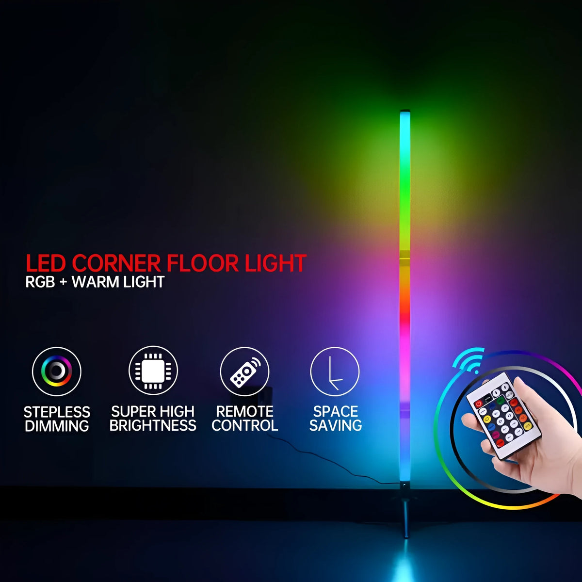 USB rechargeable graffiti corner ambience light with APP remote control, 5W RGBW 60 LED beads in PC housing