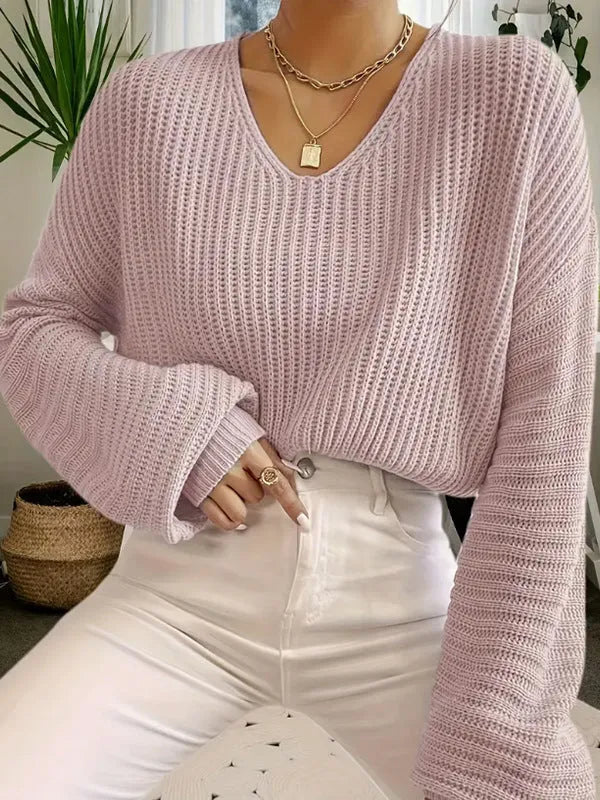 Solid colour long sleeve women's pullover top in polyester, shown in black, pink, green, sky blue, and dark red.