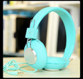 Wired head-mounted sports earphones with microphone in six colour options