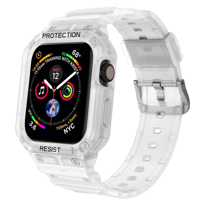 Apple Watch Series 8 compatible soft TPU sport strap in multiple colour options