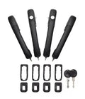 Black plastic car door handle set for SANTANA models, part number 173898081s