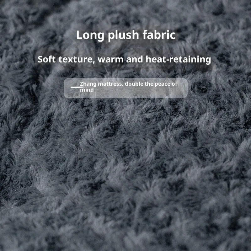 Dark gray embossed velvet thick square pet mat for dogs, available in multiple sizes from XS to XXXL