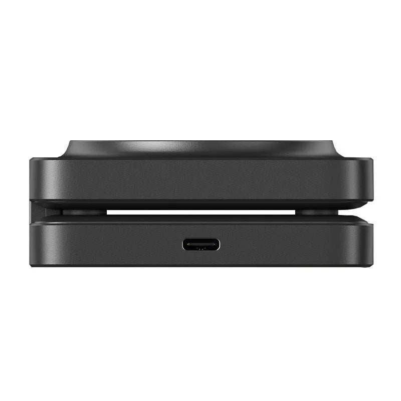 Three in one folding magnetic wireless charger for iPhone AirPods and Apple Watch in black