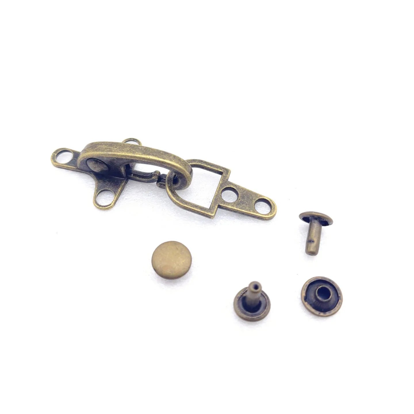 Alloy metal aircraft buckle decoration measuring 5.85cm in bronze, gold, gun colour, and silver finishes