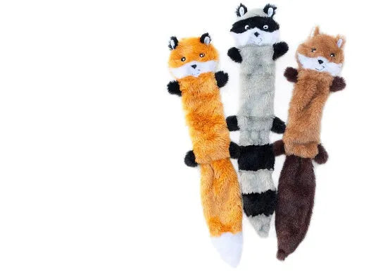 Colourful plush dog toy with squeaker measuring 46 cm long for interactive pet play
