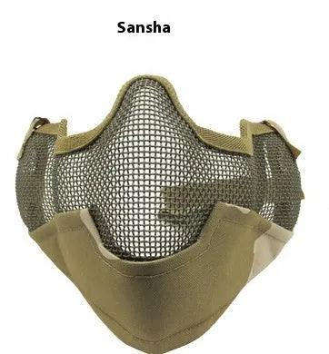 Carbon steel protective face mask with head-mounted design in multiple colour options