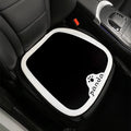 Winter plush panda car seat cushion with elastic hemming and memory foam filler on car seat