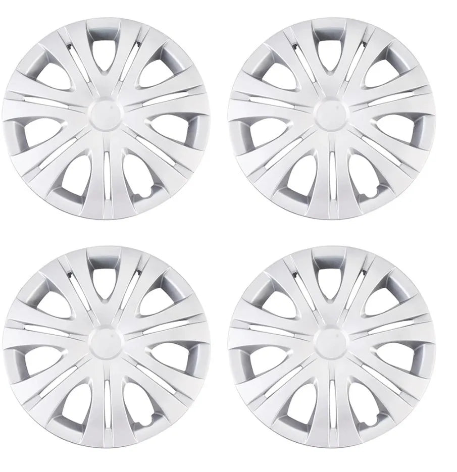 Universal monochrome wheel hub cover in ABS plastic for car decoration.