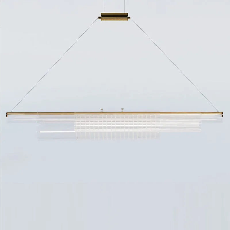 Modern glass pendant lamp with iron body for restaurant or bar lighting