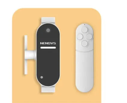 White wireless remote controller switch for 86 type wall box, 6x4cm size, free-stick adhesive mounting, remote control included