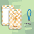 Cartoon-style plastic student card set with hanging neck strap and keychain measuring 110x70mm