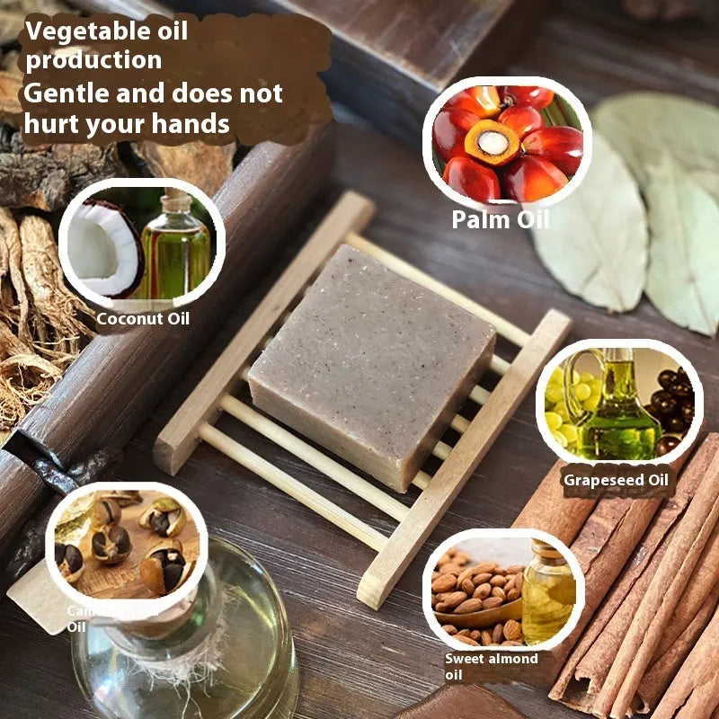 72g cold process herbal shampoo soap bar without silicone oils for regular hair