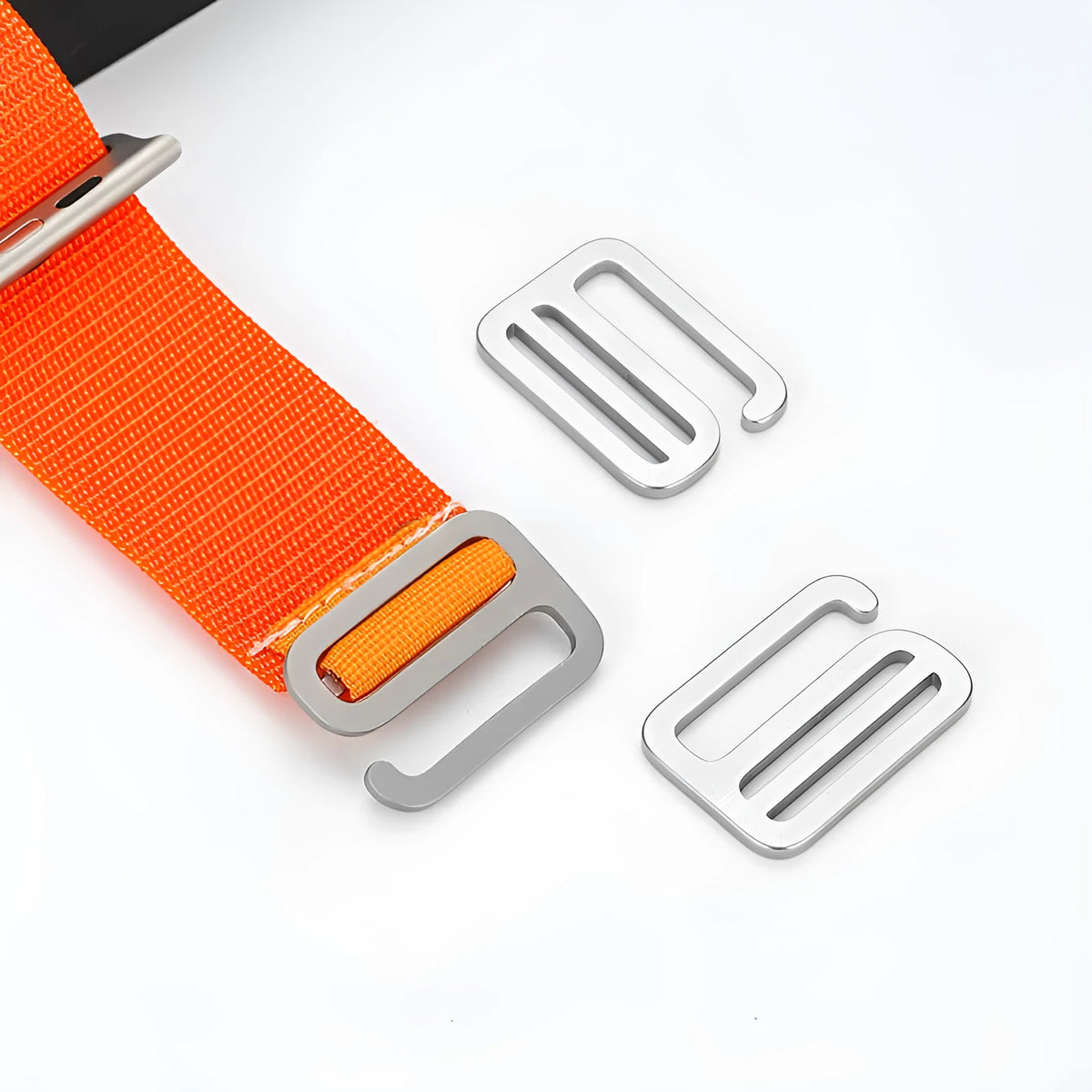 Metal 6-word buckle watchband accessories 100pcs for nylon ribbon watch strap repair