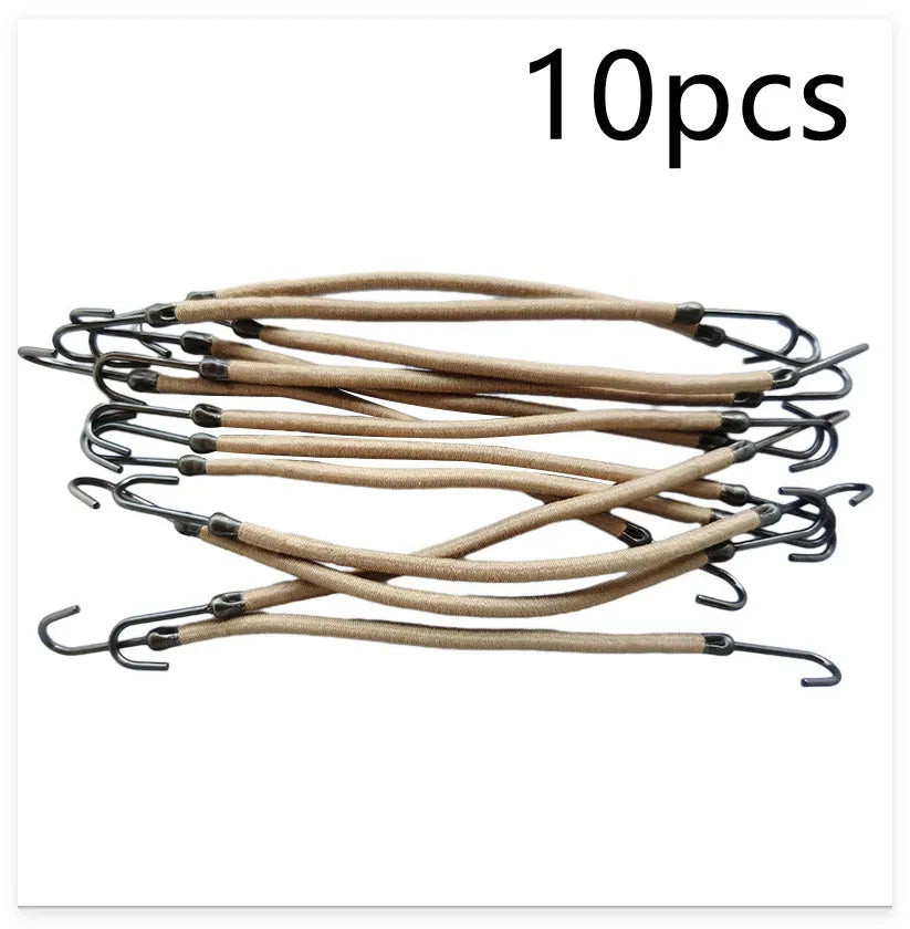 Double hook wig attachment tools in black, dark brown, and light brown colours