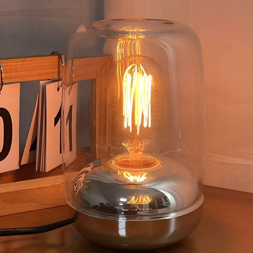 Geometric modern essential oil lamp with waterless ambience light for bedroom or living room