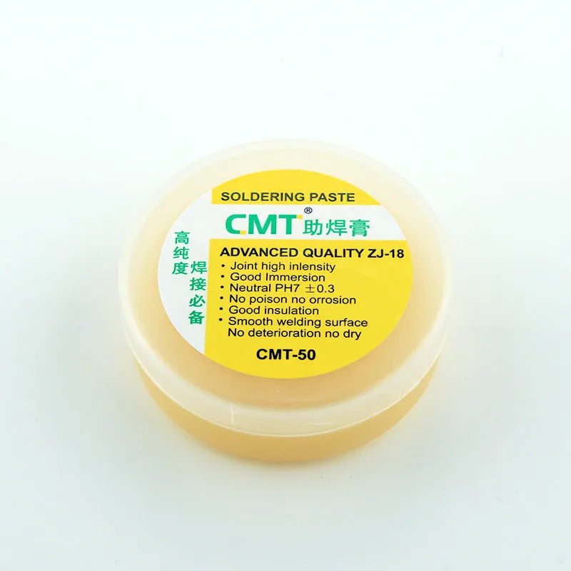 High purity rosin soldering flux paste in 50g and 85g containers for electric soldering iron