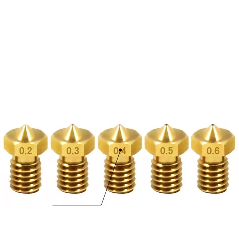 Brass 3D printer nozzle M6 threaded smooth E3D nozzle parts 12.5x7mm