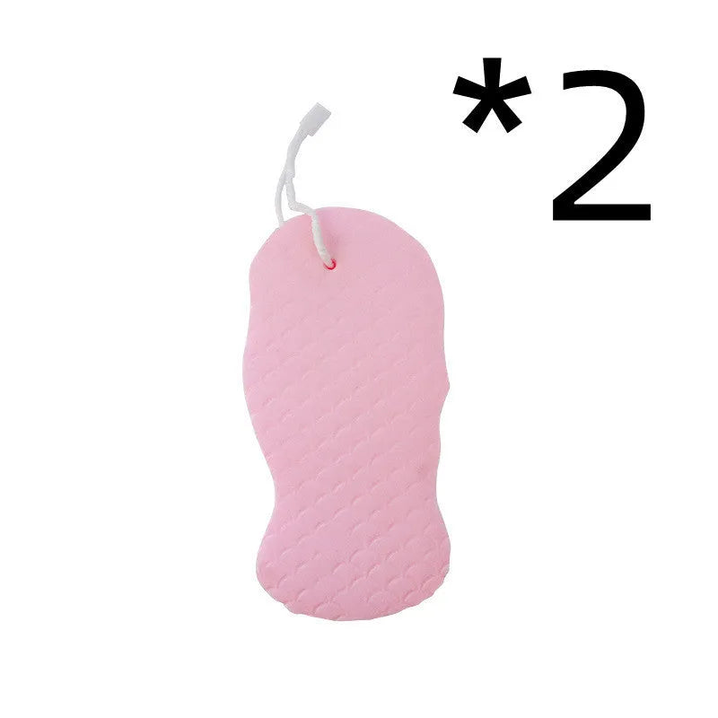 3D fish scale pattern bath sponge in white, grey, pink and light blue colours for body exfoliation