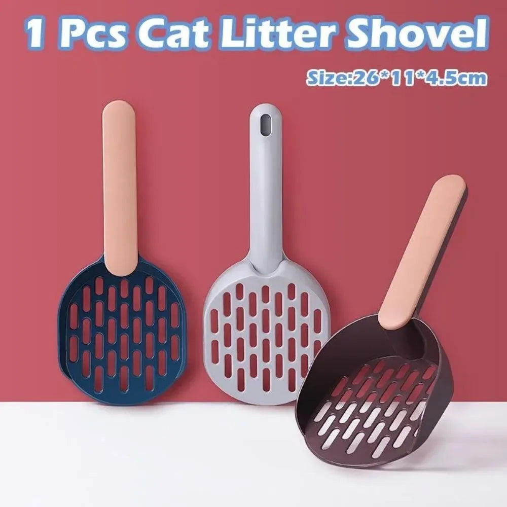 Plastic cat litter scoop in blue colour for pet waste removal