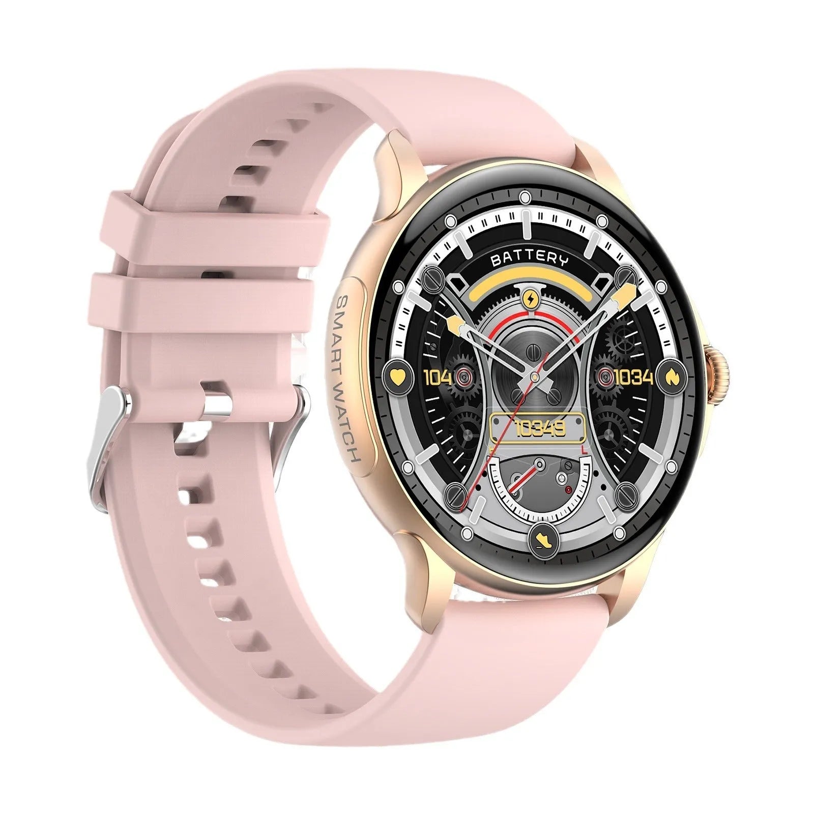 Hk49 smart sports watch with heart rate and blood glucose monitoring, black colour, touch screen display