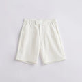 Men's light blue casual cotton blend shorts with a loose fit and micro elasticity for summer.
