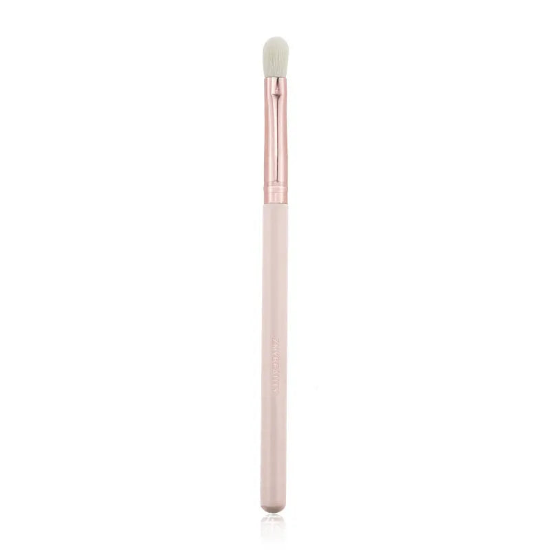 26-piece pink professional makeup brush set with wooden handles and wool bristles for face application