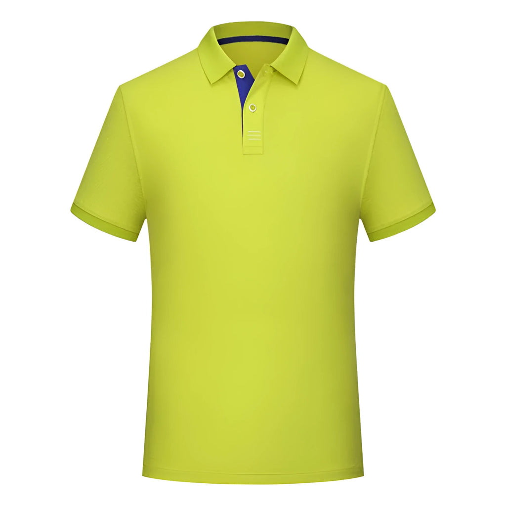 Solid colour cotton polo collar casual T-shirt short sleeve summer daily wear