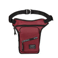 Black nylon cycling leg crossbody bag with adjustable straps for male cyclists