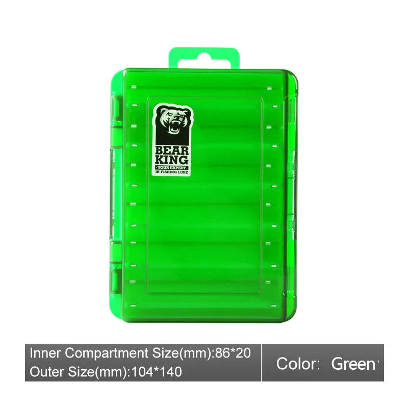 Luya double-sided micro-object box in ABS plastic, 14x10x3.2cm, shown in red for fishing tackle storage