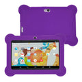 Children's tablet with 7-inch capacitive touch screen in black, showing front display and ABS plastic shell