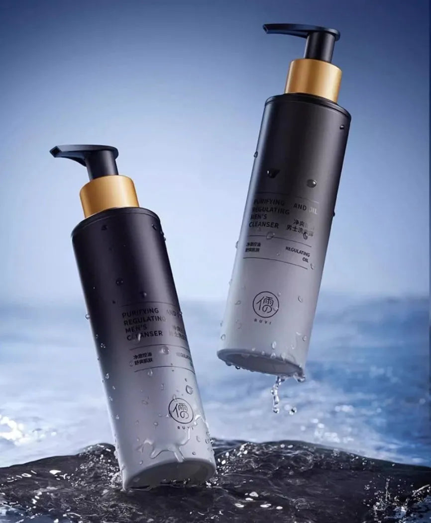 Men's facial cleanser 150ml bottle for oil control, blackhead removal and acne care