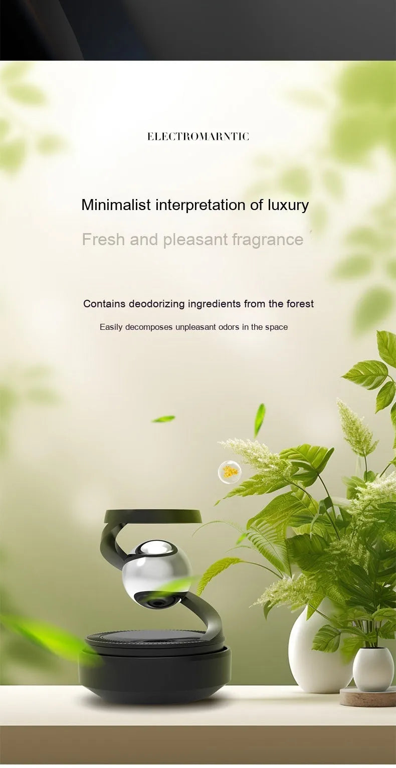 Solar car air freshener decorative perfume unit with fragrance and odour removal functions