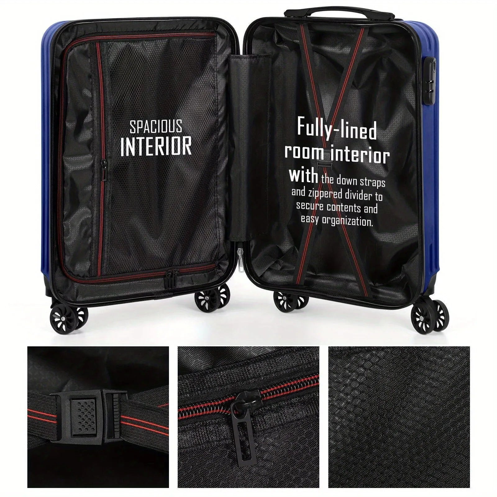 Aluminium alloy 14-inch and 20-inch two-piece luggage set with trunk and carry-on case