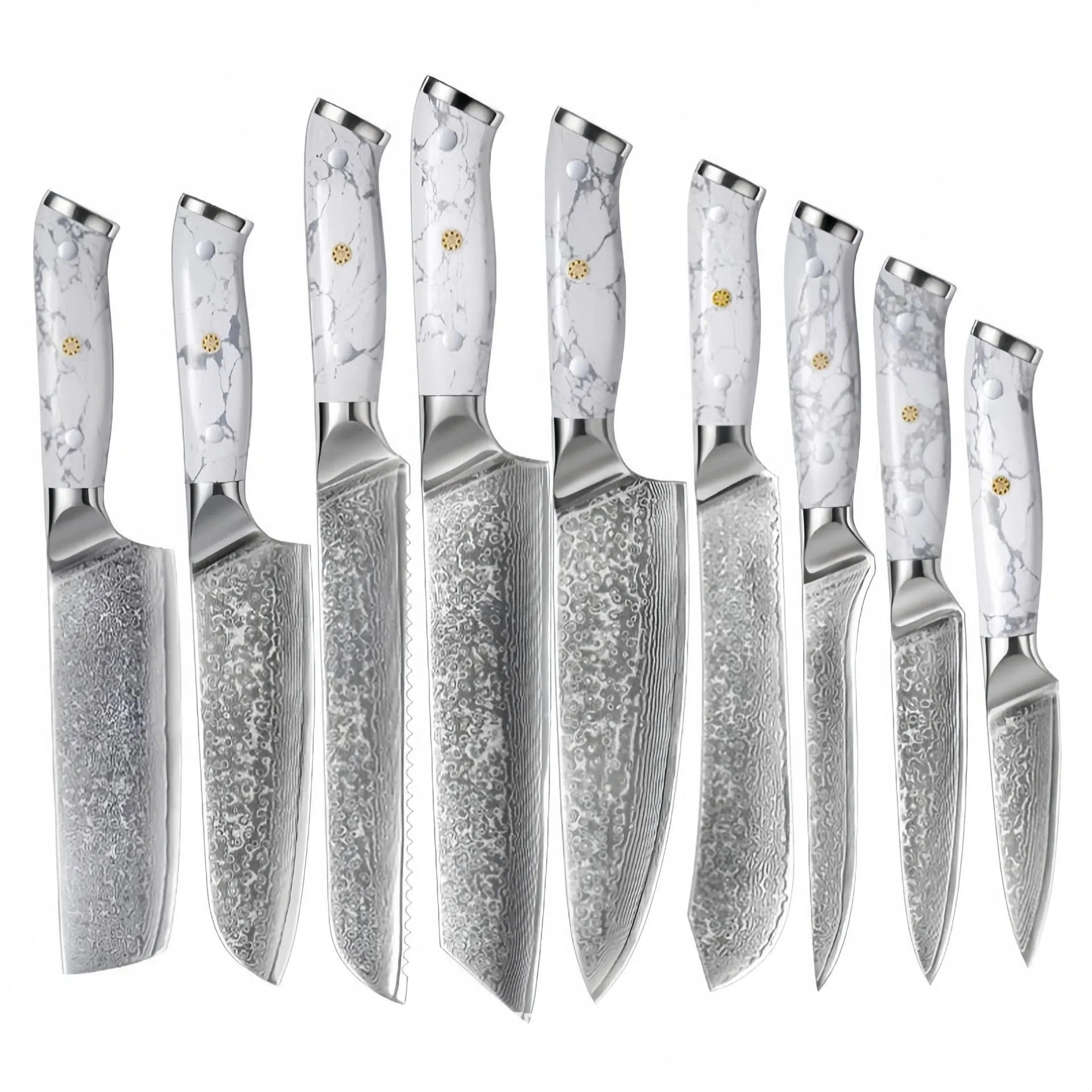 Damascus VG10 steel combined chef's knife with 21cm blade for kitchen use