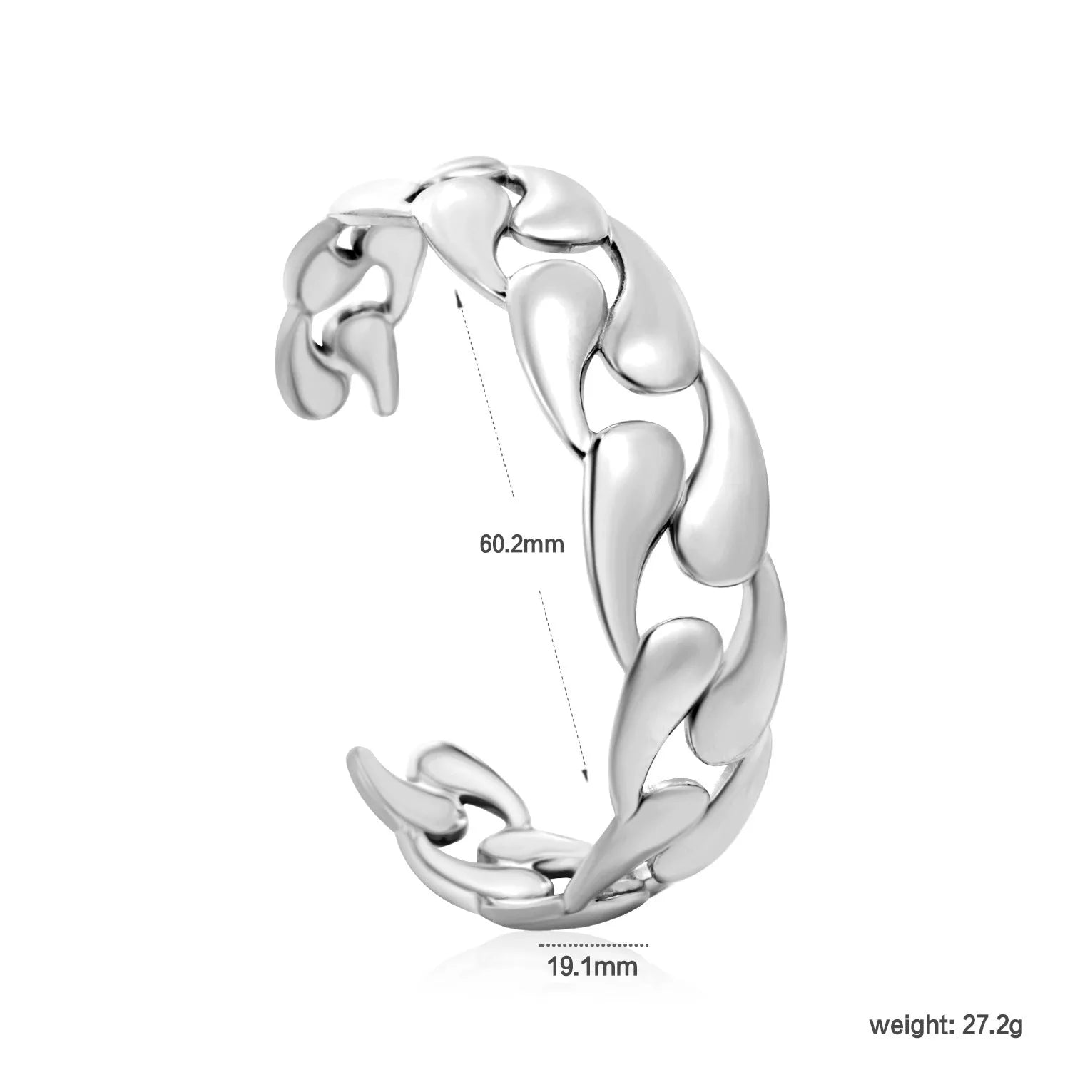 Advanced style stainless steel alloy bracelet in a minimalist European trend design on a wrist.