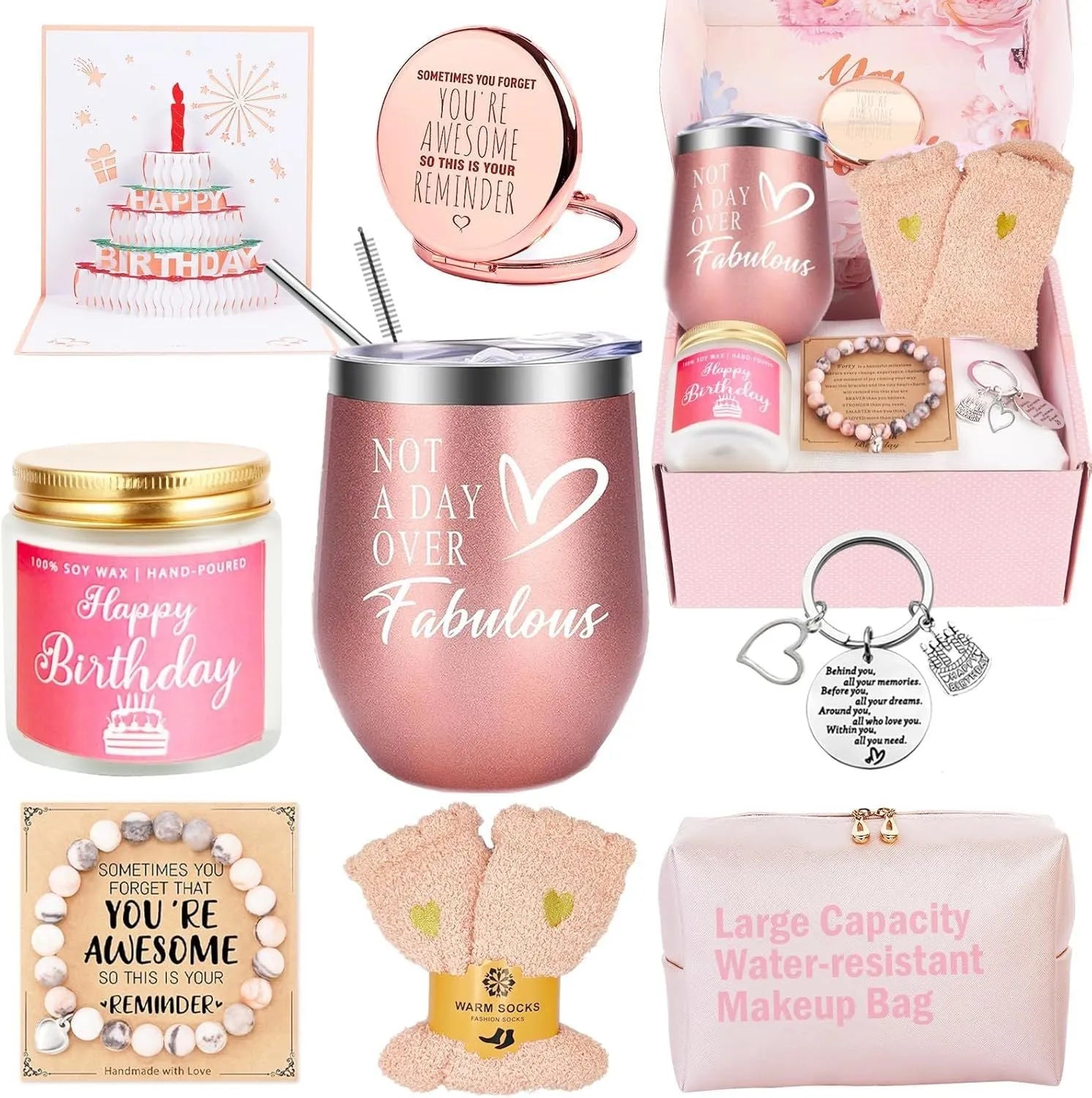 Soy wax aromatherapy candle bath set gift box showing modern design options.