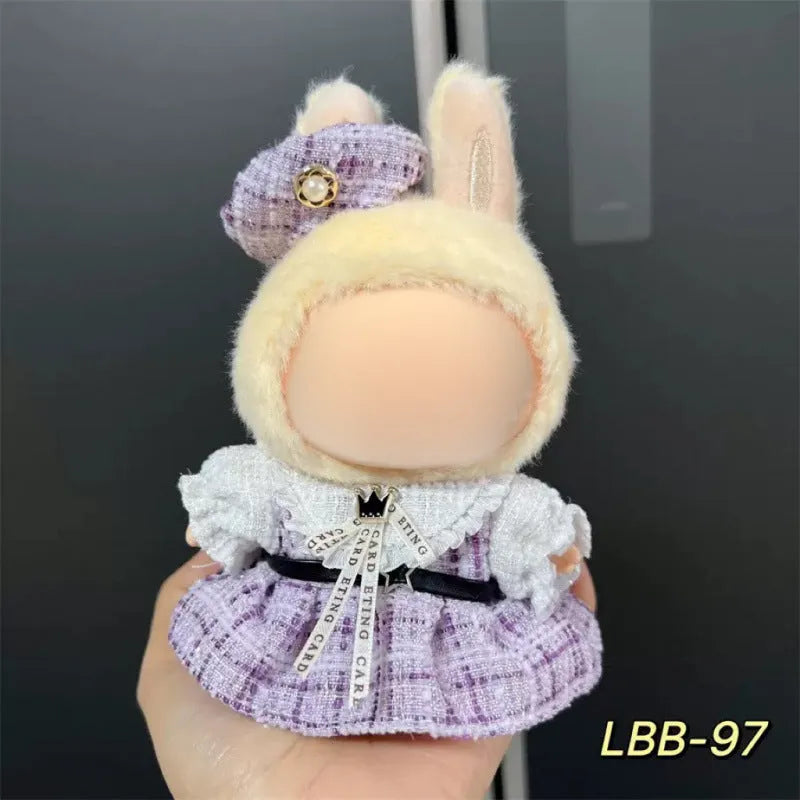Plastic vinyl doll clothes costume for 17cm figurines, LBB series replacement outfit