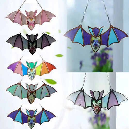 Acrylic bat window wall pendant, modern art print, two sizes, six colour options, lightweight decoration