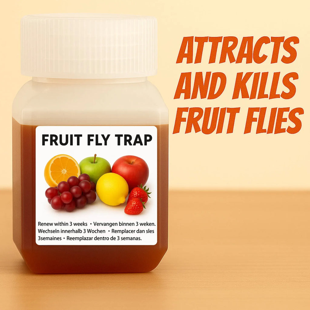 SK003 fruit fly bait liquid bottle with optional application funnel