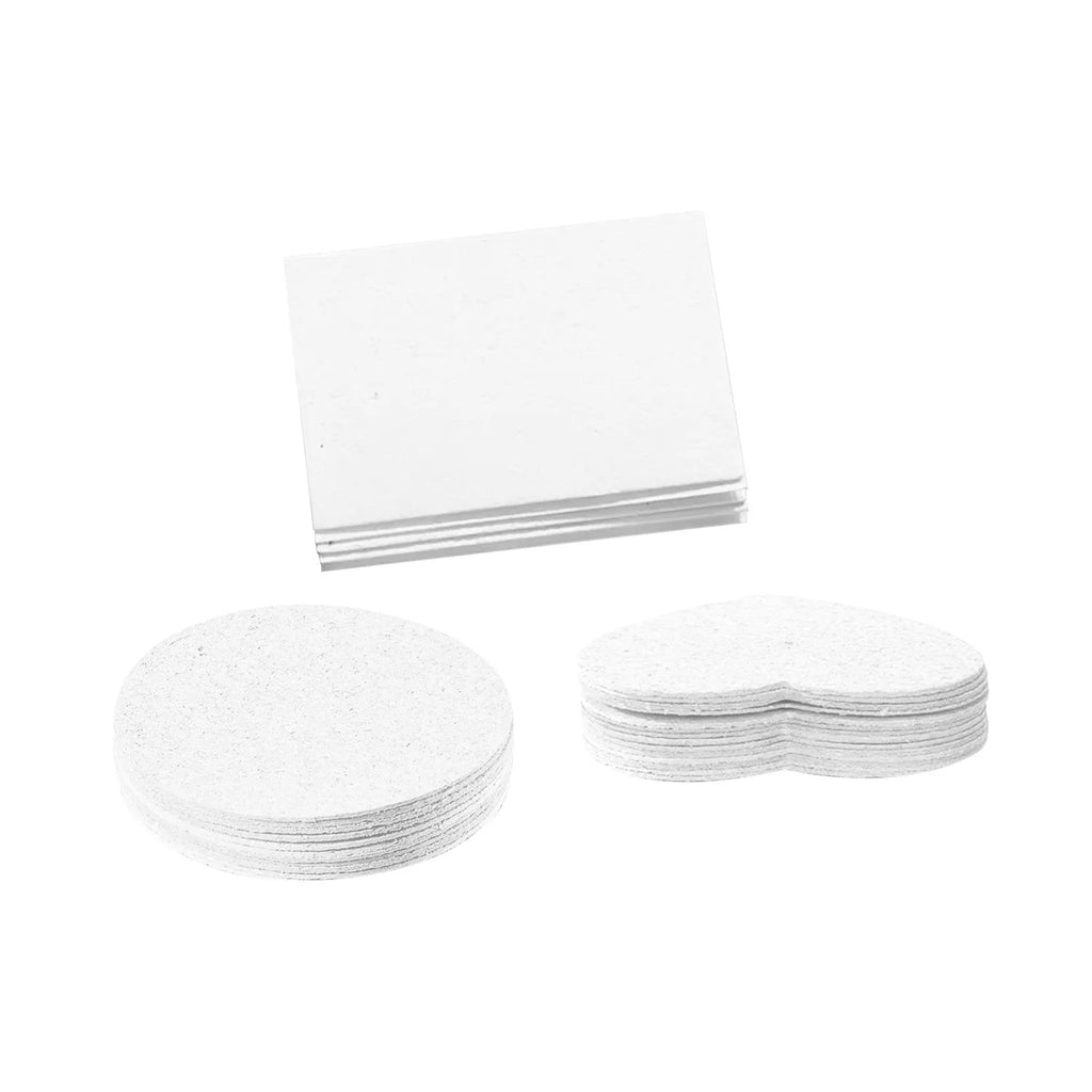 Wood pulp painting paper set with six fountain pens including heart, round and square sheets