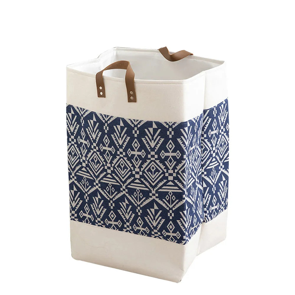 Fabric storage bag measuring 35x35x55cm in a colourful bear pattern design.