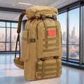 110L outdoor travel backpack with air pillow belt system in jungle camouflage colour