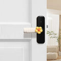 Flower door handle protective casing in beige with PEVA anti-collision soft cover on a round handle