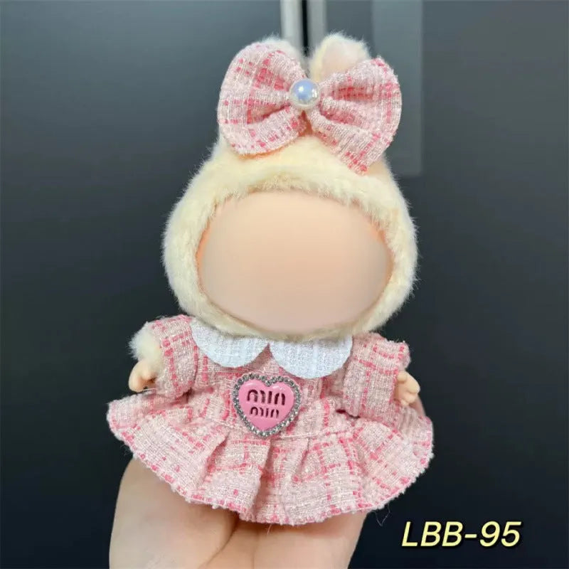 Plastic vinyl doll clothes costume for 17cm figurines, LBB series replacement outfit